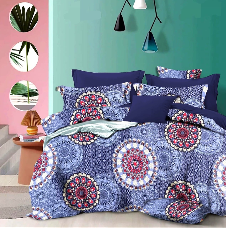 UPNEJA V HANDLOOM Prime Polycotton Printed Double Bedsheet with two pillow cover ( 90"X100")