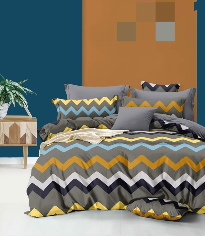 UPNEJA V HANDLOOM Prime Polycotton Printed Double Bedsheet with two pillow cover ( 90"X100")